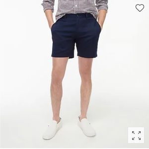 NWT J. Crew Men’s 7” Flex Khaki Shorts in Navy